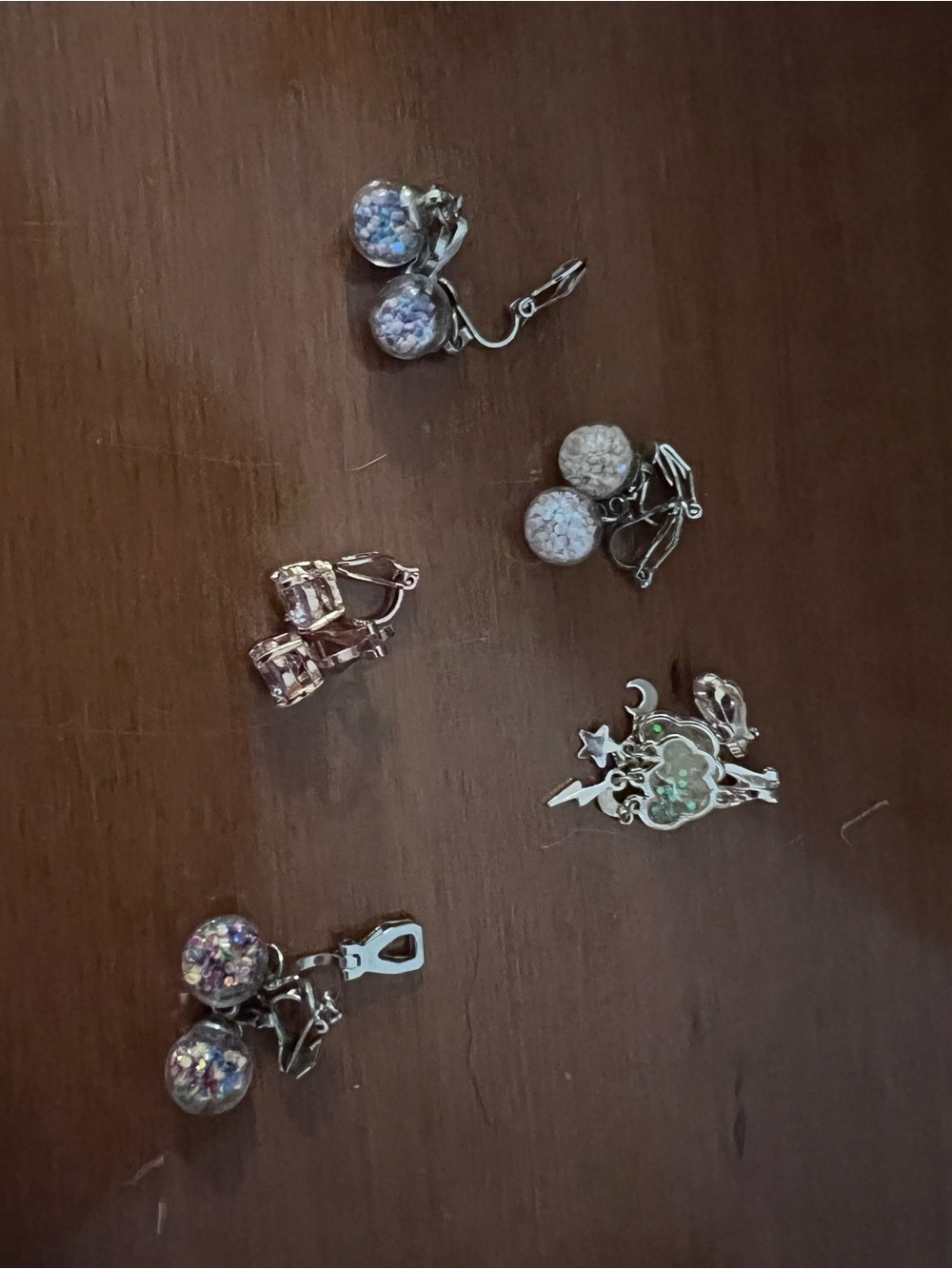 Clip-On Earrings - super cute! 5 pairs